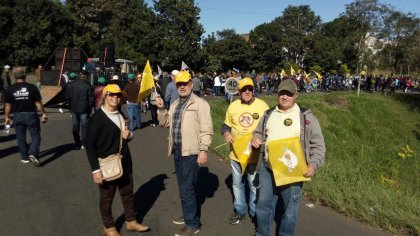 Ato em Lajeado com a participação do presidente da Fetapergs, José Pedro Kuhn