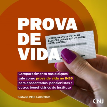 Comparecimento nas eleições vale como PROVA DE VIDA